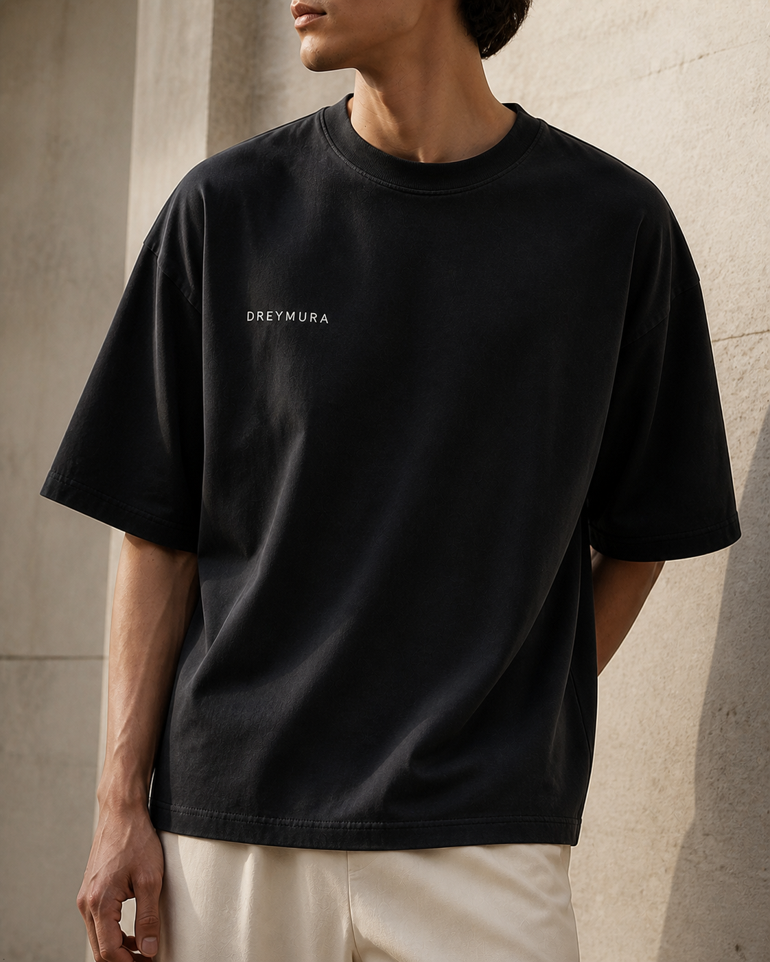 Faded Black Wordmark T-shirt, front view
